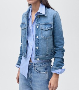 Chaquetas Vaqueras de Mujer al por Mayor, de Alta Calidad, Cómodas, Transpirables, Ecológicas, 100% Algodón, Personalizadas OEM, Lavadas - Product Image 1