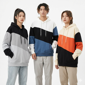 เสื้อฮู้ดโอเวอร์ไซส์ผู้ชาย SPORTEX WEARS คอลเลคชั่นปี 2025 คุณภาพสูง ผลิตจากผ้าฝ้าย 100% พิมพ์ลายดิสชาร์จ ซักแล้วทรงปกติ เหมาะสำหรับฤดูหนาว - Product Image 1