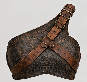 Disfraz de Guerrera de Cuero para Mujer con Hombreras de Piel y Conjunto de Armadura - Product Image 2