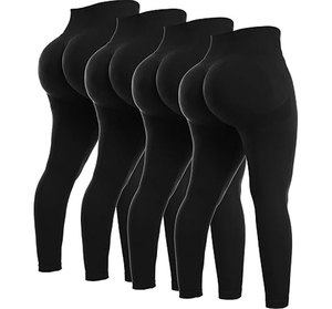High Quality 4 Piece Butt Lifting Workout Leggings for Women Seamless Gym Scrunch Booty Lifting Sets - Product Image 5