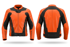 เสื้อแจ็คเก็ตมอเตอร์ไซค์หนังแท้ Pro Felt Custom Safety Apparel สำหรับผู้ชาย ดีไซน์ทันสมัย พร้อมแผงตาข่ายเพื่อการระบายอากาศ - Product Image 3