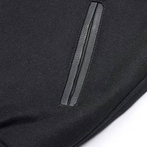 Blouson Teddy Homme Grande Taille à Capuche, Patchwork, Respirant, Durable, Léger, Anti-Plis, Hiver, Devant en Laine/Cuir - Product Image 4