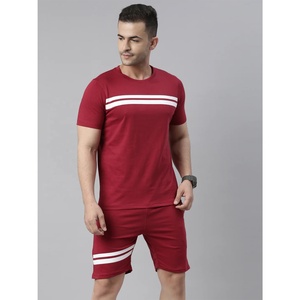 Logo personnalisé hommes Streetwear ensemble short blanc 100% coton t-shirts ensemble unisexe grande taille hommes été deux pièces ensemble d'été - Product Image 1