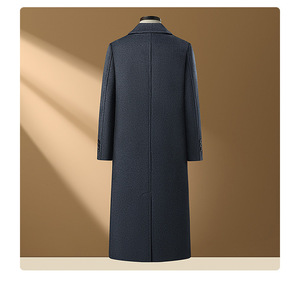 Winter Fashion Plus Size Trench Coat <b>Jacket</b> Warm Cashmere Solid Color Fleece <b>Long</b> Sleeve <b>Men's</b> Coats - Product Image 2