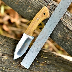 Cuchillo de Camping RB Knives con Mango de Madera, Hoja Fija de Acero de Damasco, Punta Caída, Herramienta de Supervivencia para Exteriores, 8 Pulgadas, 3 Años de Garantía - Product Image 3