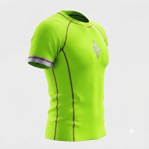 Camiseta Deportiva de Manga Corta para Hombre, Nueva, de Alta Calidad, Cuello Redondo, Impresión por Sublimación, Secado Rápido, Transpirable, Material de Spandex/Poliéster - Product Image 4