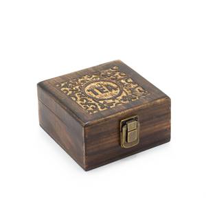 Caja de Almacenamiento de Especias de Madera de Teca Rústica Hecha a Mano de la Mejor Calidad con Contenedor Resistente a la Humedad para Especias, Hierbas y Bolsitas de Té - Product Image 3