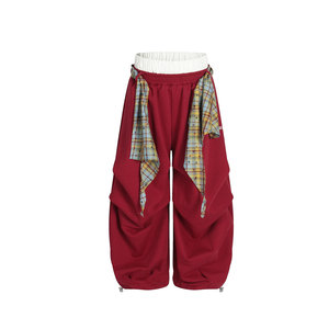 Pantalon de survêtement oversize double couche coupe ample style streetwear – Personnalisation OEM - Product Image 1