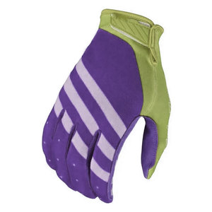 Gants de course compatibles avec les écrans tactiles, à doigts entiers, rayures marron et blanches, accents turquoise, respirants, fermeture auto-agrippante, unisexe, pour le cyclisme - Product Image 6