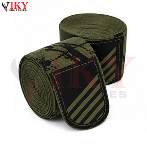 ผ้าพันมือสำหรับชกมวยลายสาดสีเขียวมะกอก ออกแบบได้ตามต้องการ ผลิตภัณฑ์ใหม่ล่าสุด ระบายอากาศได้ดี ยืดหยุ่น เหมาะสำหรับการฝึกซ้อม - Product Image 2