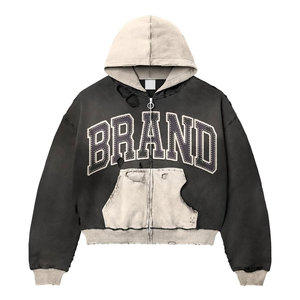 Sweat-shirt à capuche oversize unisexe en polaire polyester/coton, coupe classique, avec poches, style décontracté hiver, mode urbaine - Product Image 2