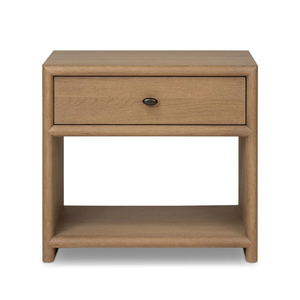 Modern Minimalist Wooden Nightstand With Drawer And <b>Open</b> Shelf For Home Furniture - Product Image 6