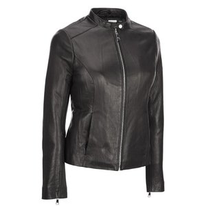 Nuevas Chaquetas Negras Personalizadas con Logotipo RTS para Mujer, Chaqueta Vintage para Invierno, Abrigos de Cuero de Alta Gama, Chaquetas Bomber Auténticas, Estilo Urbano - Product Image 2