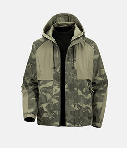 Veste de pluie imperméable unisexe avec logo personnalisé, coupe-vent d'extérieur, veste en softshell en polaire - Product Image 3