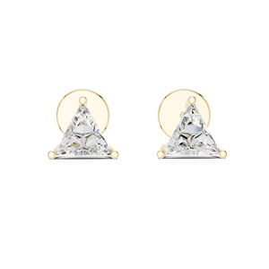 Trillion Cut S925 Sterling Gemstone Jewelry <b>Set</b> Moissanite Elegant Gems Ear <b>Stud</b> S925 <b>Silver</b> <b>Earring</b> At Best Price - Product Image 2
