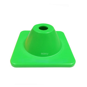 Cono de Entrenamiento con Base Cuadrada Verde, Resistente al Agua, Ecológico, Plegable, Color Sólido - Product Image 1