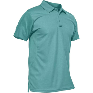 Polo de golf en mélange de coton, tissu doux, respirant, facile d'entretien, résistant aux plis, col classique. - Product Image 1