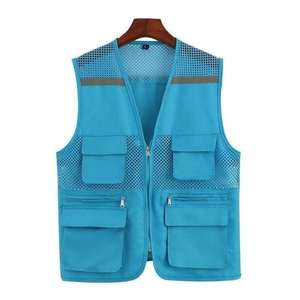Chaleco de Seguridad Reflectante de Alta Visibilidad Unisex, Malla de Poliéster Transpirable, Múltiples Bolsillos, Detección de Agujas, Ropa de Trabajo, Transferencia de Calor - Product Image 1