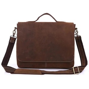 Sac à bandoulière pour ordinateur portable en cuir véritable élégant, de haute qualité, léger, imperméable, multi-tailles, multi-poches, moderne, unisexe - Product Image 6