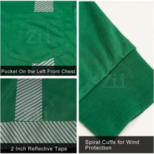 Camisa de Seguridad Reflectante de Alta Visibilidad, Clase 1 ANSI, Amarilla, Transpirable, Resistente al Fuego, con Luces LED Intermitentes, Impermeable, Manga Larga - Product Image 5