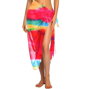 Women Sarong <b>Swimsuit</b> Coverups Chiffon Long Bikini <b>Wraps</b> Sheer Beach Bathing Suit Cover Up - Product Image 3