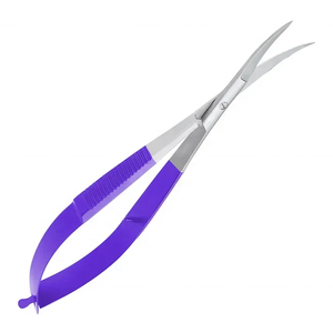 Tijeras de Pestañas de Alta Calidad con Punta de Acero Inoxidable, Cuchillas Afiladas Multifunción, Herramientas de Cuidado de Belleza, Mango de Plástico Morado - Product Image 5