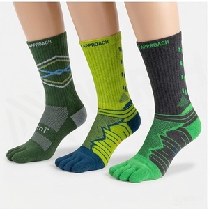 Crew <b>Socks</b> Geometric Pattern Blue Breathable <b>Running</b> <b>Socks</b> for Adults Spring Season - Product Image 3