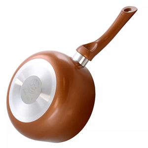 Pentola da 2 litri con rivestimento ceramico color rame e coperchio in vetro – Elegante essenziale per la cucina - Product Image 2