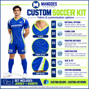 Conjunto de Uniforme de Fútbol Sublimado Amarillo para Hombre, Cuello en V, Manga Corta, Secado Rápido, Transpirable, Poliéster - Product Image 6