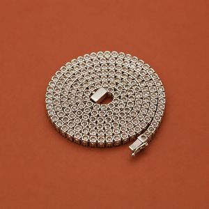 Elegante Cadena de Collar de Tenis con Diamantes de Moissanita Redondos para Hombres y Mujeres - Product Image 3