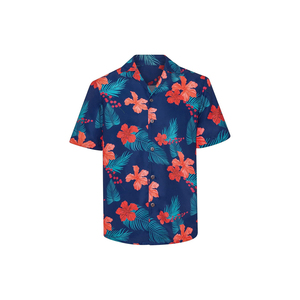 เสื้อเชิ้ตผู้ชายระบายอากาศได้ดี แขนสั้น ลายพิมพ์ฮาวาย สไตล์ลำลองชายหาด ติดกระดุม คุณภาพดี สีสันสดใส เหมาะสำหรับฤดูร้อน - Product Image 1