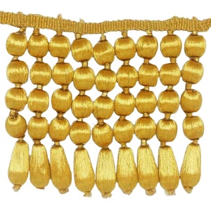 100% glands métalliques brodés à la main perlés franges rideaux à des fins décoratives OEM - Product Image 2