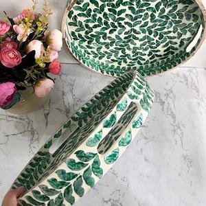 ถาดไม้ฝังมุก ถาดเสิร์ฟ ถาดวางโต๊ะกาแฟ ขายส่งจาก f s i - Product Image 6