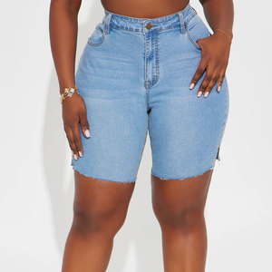100% Breathable <b>Material</b> Made Women <b>Denim</b> Shorts / Regular Length Reasonable Price Women <b>Denim</b> Shorts MADE By pakistan - Product Image 5