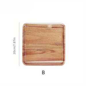 Plateau de service en bois tressé écologique grande capacité, plateau à thé, passe au lave-vaisselle, finition polie, forme rectangulaire, pour bureau et salle de bain - Product Image 6