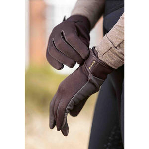 Guantes de equitación con material de agarre Basil-softshell para montar a caballo - Product Image 4