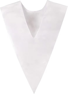 Estola de Graduación Unisex en Forma de V para Adultos, Color Satinado Intenso, con Cruz y Logotipo Personalizado, Talla Personalizada - Product Image 5