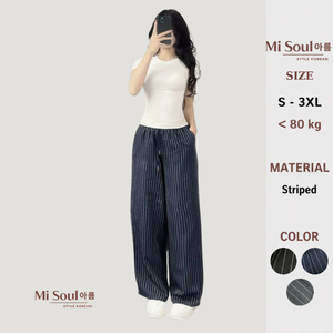 Pantalon Harem Coréen pour Femmes, Taille Élastique, Coupe Droite, Décontracté, Long, avec Nœud et Perles, Écologique, Imperméable, OEM ODM - Product Image 3