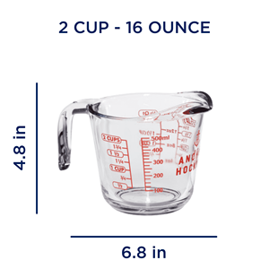 Taza Medidora de Vidrio de 500 ml para Cocina, Repostería y Café, Diseño Ajustable y Bonito - Product Image 2