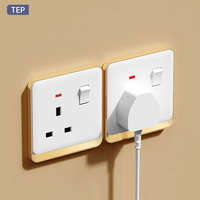 Module mural électrique TEP L6 simple/double pôle, ignifuge, en PC, surface mate, 10A 250V, sans cadre, pour usage résidentiel