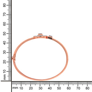 Elegant Rose Gold Geometric Diamond <b>Bangle</b> <b>Bracelet</b> for Women | Modern Circle & Square Diamond <b>Bangle</b> | Minimalist Fine Jewelry - Product Image 4