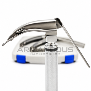 Faseroptisches McCoy-Laryngoskop-Set mit Stahlklingen 123, manueller mittelgroßer Griff, flexible Spitze, HNO-Diagnostik, CE-zertifiziert - Product Image 4