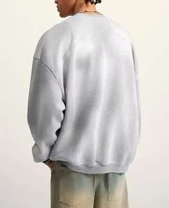 Camisetas de Manga Larga con Cuello Redondo, 100% Algodón, Tejido Grueso, Colores Sólidos, Logotipo Personalizado, Ropa Deportiva Informal - Product Image 4