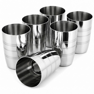 Vasos de Acero Inoxidable de Grado Alimenticio, Vasos Metálicos con Acabado Espejo Premium, Duraderos e Irrompibles para Agua, Jugo, Té - Product Image 6
