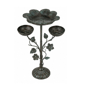 Adorno de Jardín con Forma de Pájaro, Acabado de Lujo con Recubrimiento en Polvo, Decoración Exterior Independiente con Temática Vegetal - Product Image 1
