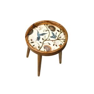 Taburete de Madera de Alta Calidad con Resina Epoxi Ecológica, Diseño Compacto y Duradero para Decoración del Hogar, Hecho en India - Product Image 4