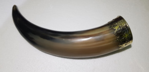 Handcrafted Eco-Friendly Viking Drinking Horn <b>Mug</b> Organic Material Unique Animal Style Polished Metal Stand Leather Belt <b>Holder</b> - Product Image 4