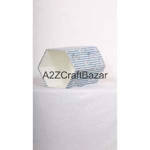 Poubelle hexagonale pliable en carton de coton tendance, design élégant, ouverture supérieure, taille personnalisée, pour bureau et hôpital - Product Image 5