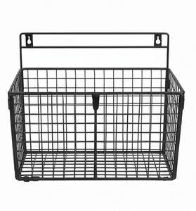 Premium Metal <b>Wire</b> Storage <b>Basket</b> Rectangle <b>Hanging</b> Simple Design Multi-Purpose Neatening Organizing Stylish Home Accent - Product Image 1