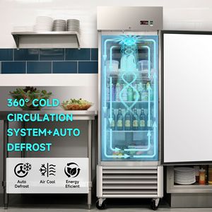 Refrigerador Comercial de 27 Pulgadas para Cocina, 23 Pies Cúbicos, 1 Puerta Sólida, Acero Inoxidable, Aprobado por ETL, Refrigerador Vertical - Product Image 3